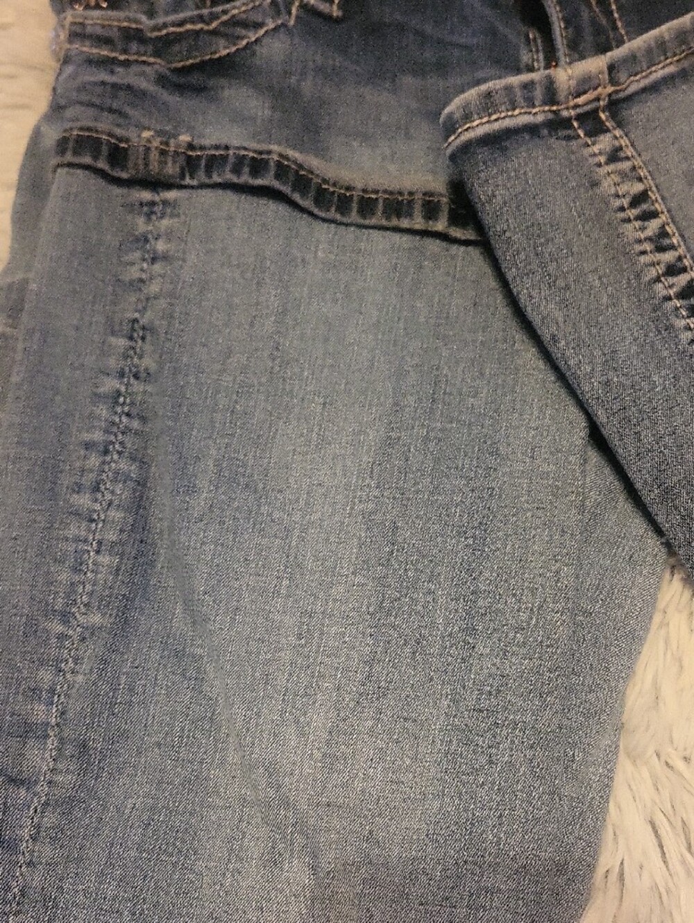 Miss Me Vintage Light Blue Bootcut Jeans with Silver Sequin Size 31 - Picture 9 of 12